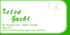 keled gaebl business card